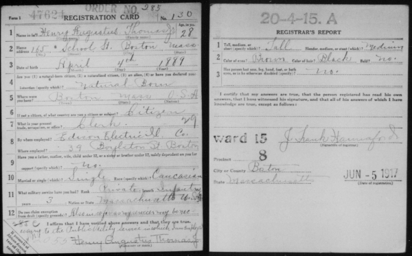 Genealogy: World War I Draft Cards