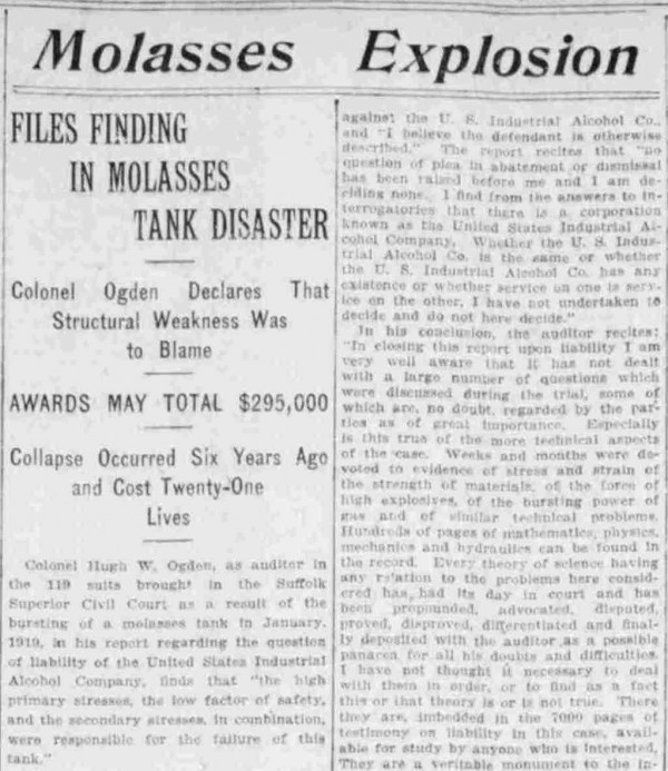 The Boston Molasses Disaster